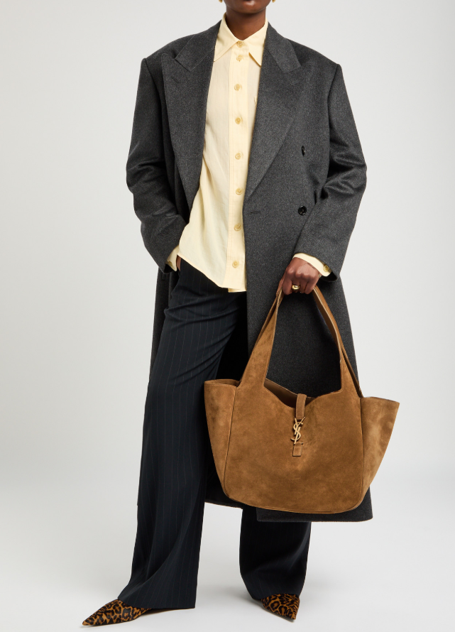 Saint Laurent Women's Brown Suede Bea Tote Bag