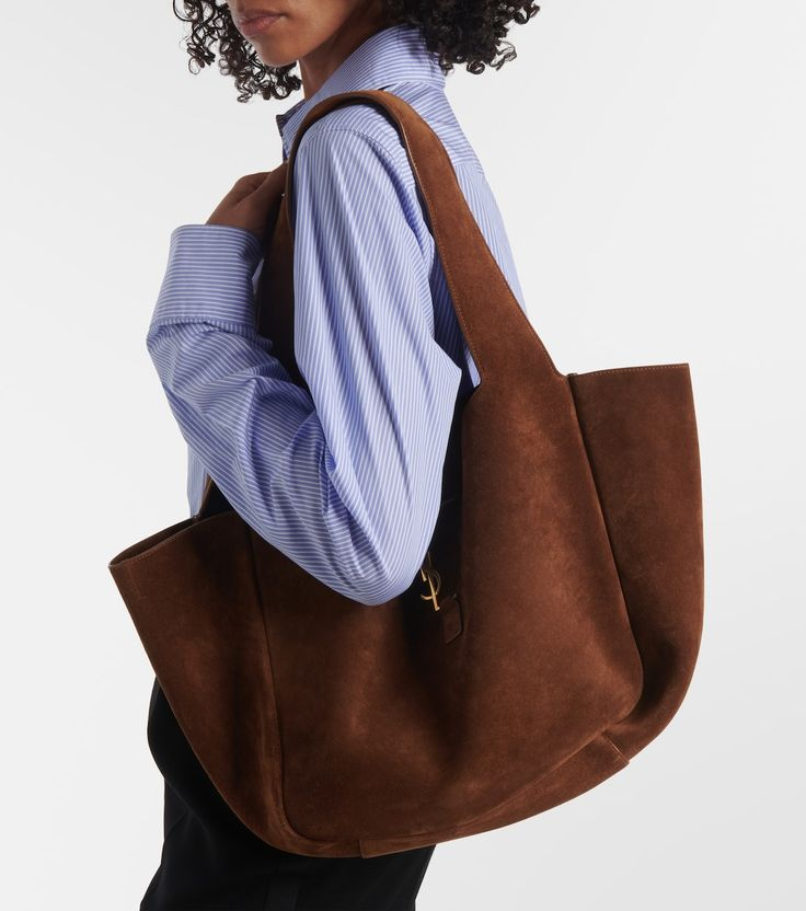 Saint Laurent Women's Brown Suede Bea Tote Bag