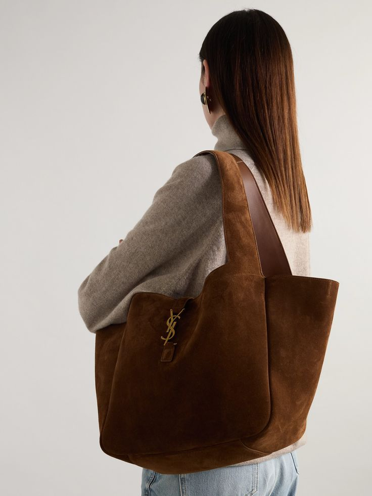 Saint Laurent Women's Brown Suede Bea Tote Bag
